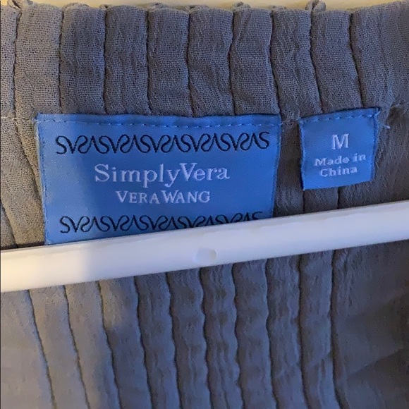 Vera Wang Cardigan Sweater with Sheer Panel - Picture 5 of 6